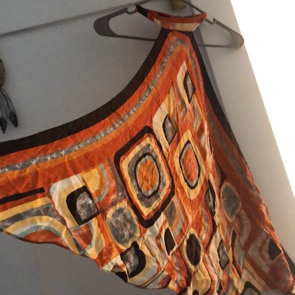 Coveri collection 100%silk scarf top - Picture 2 of 7